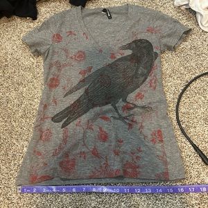 floral raven graphic shirt
